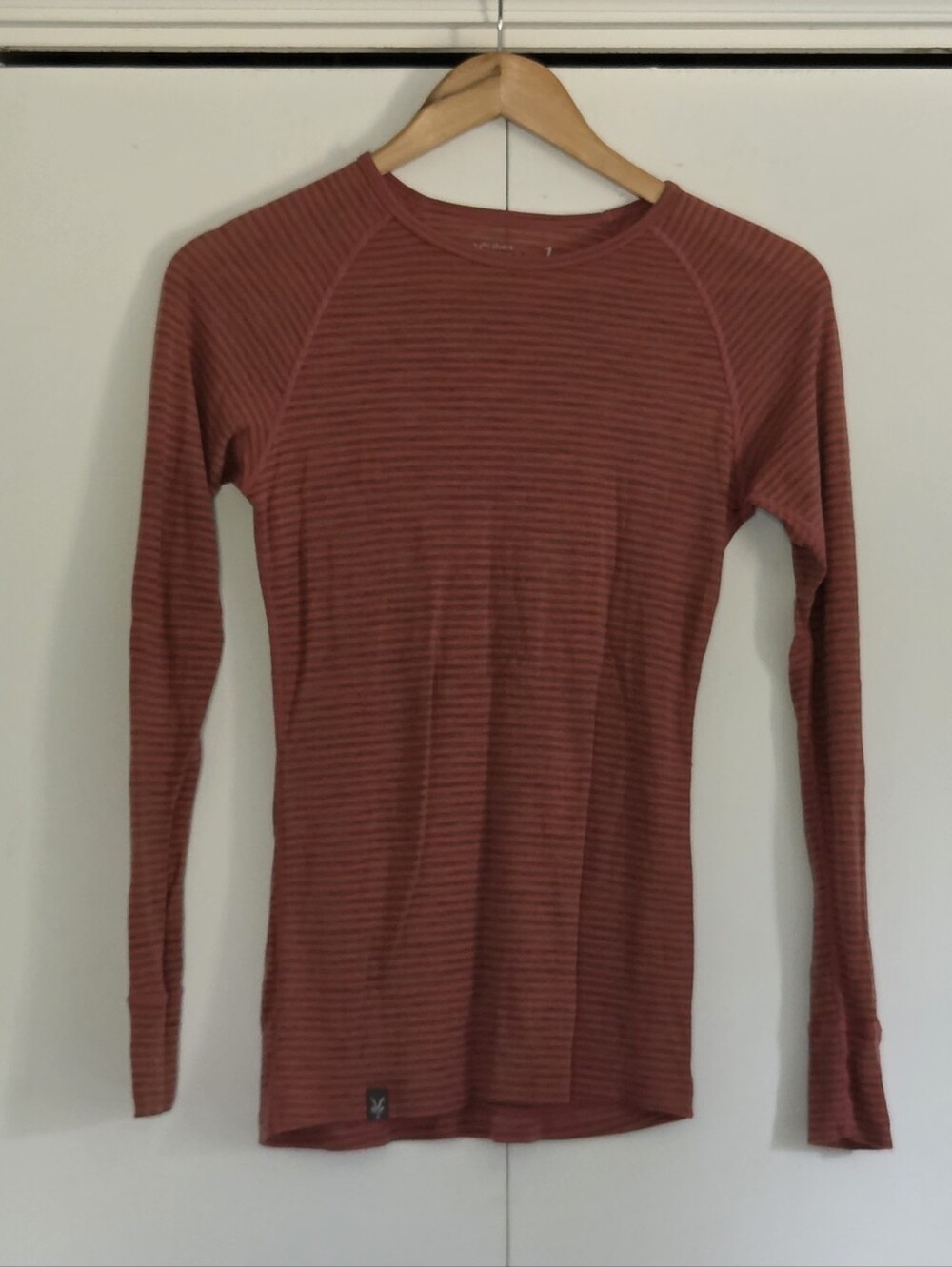 Ibex Striped Long-Sleeve Thermal Top - Rust